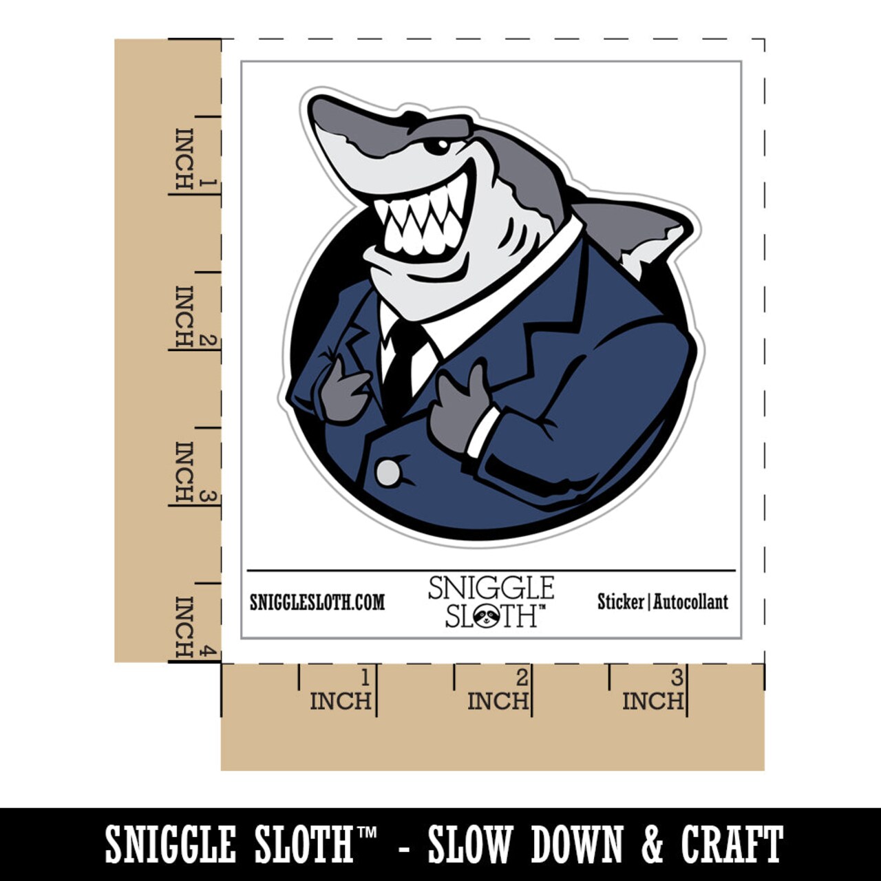 Lawyer Loan Shark in a Business Suit Waterproof Vinyl Phone Tablet Laptop Water Bottle Sticker Set - 5 Pack